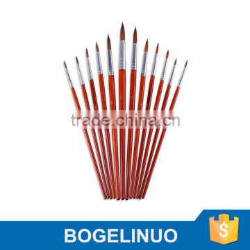 A0018E Round Nylon Brush Pain Brush Se 12-pc