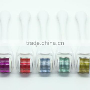 Red,yellow,green,blue and purple roller dermaroller microneedle/540 needles derma skin roller with private label -L005