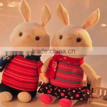 Funny smile rabbit toy/super soft stuffed toy