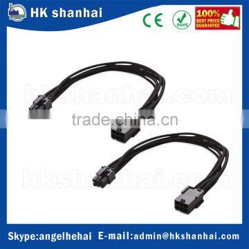 cheap wholesale 6 pin PCIe male to female power extension cable video card power cable