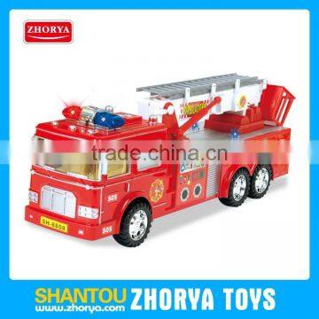 Russian 3 style Children electric bump & go fire truck toys with music and light multiple functions fire truck for sale to kids