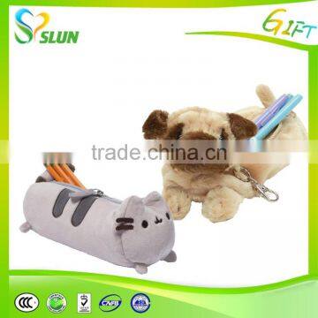 Plush Pencil Bag with Dairy Cow Chain Decoration