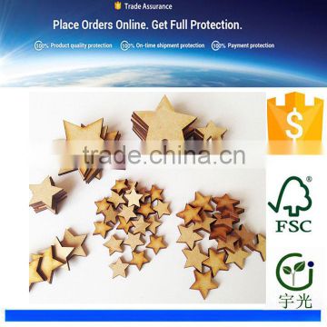 50 Pcs 1 Set Wooden MDF Star Shapes Craft Blank, Card Making, Christmas, Wedding