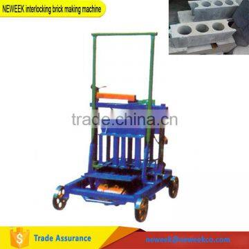 NEWEEK multi-functional electric soiled cement interlocking brick making machine with good price