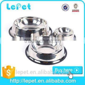 For Amazon and eBay stores Wholesale rubber bottom non-skid non spill stainless steel dog bowl