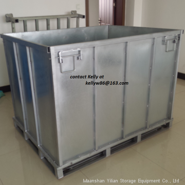 Foldable Stackable Steel Storage Box Cage Metal Bin Container photo-4
