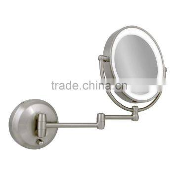 LED Wall Mount Mirror, Satin Nickel LED Wall Makeup Mirror photo-2