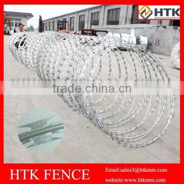 Galvanized blade type flake razor wire,military, prisons buildings fence