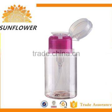 China Supplier Empty Nail Oil Polish Remover Pump Dispenser Bottle 33/410