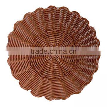 S&D Colorful Design Fish Spiral Cut Carved Poly Rattan Carved Folding Fruit Soft Bamboo Bread Basket photo-5