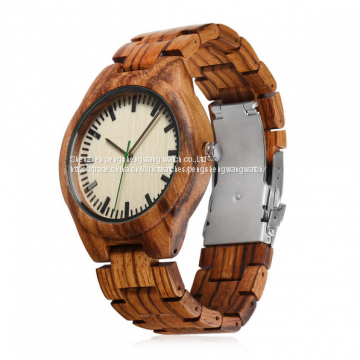 Wooden Watch 2017 Bamboo Zebrano Wood New Fashion Watch photo-3