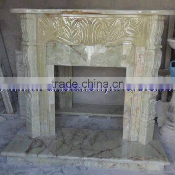 BEAUTIFUL LIGHT GREEN ONYX FIREPLACES photo-4