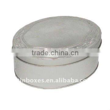 Wholesale Oval Embossing Lid Tea Tin Can photo-2
