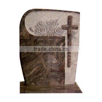 Pink Granite Heart Shaped Cemetery Headstones photo-6