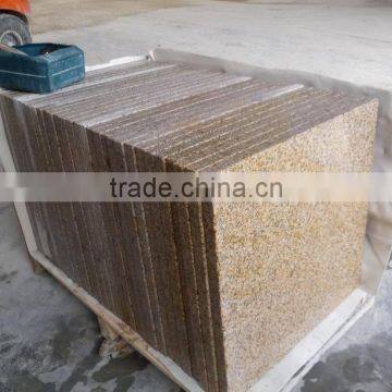 Yellow Granite G682 Granite Flamed Tiles photo-4