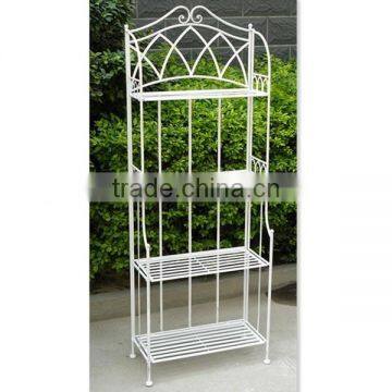 Gothic 4-tier folding wrought iron flower shelf