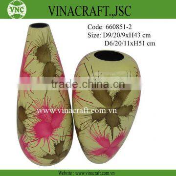 Nice bamboo flower vase with flower motif