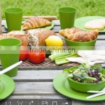 bio outdoor picnic bamboo fiber tableware set