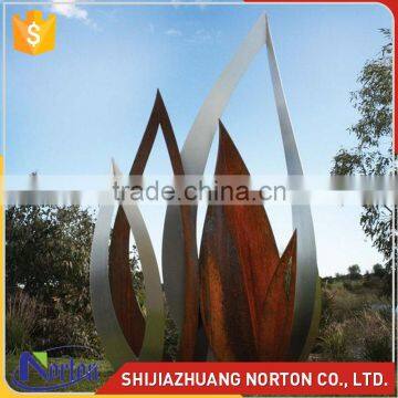 lanscaping manufacturer leaf stainless steel garden sculpture NTS-606X