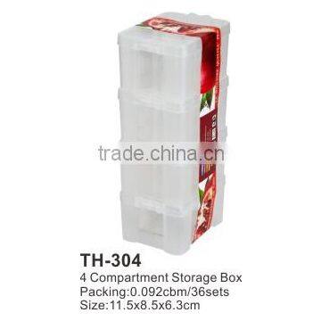 Newly 4 Compartment Storage Box TH-304