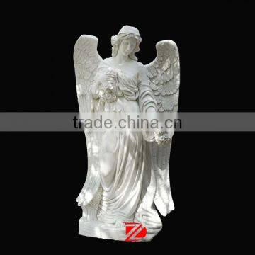 white stone angel statue