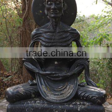 Garden Decorations Stone Carving Marble Fasting Buddha Statue Price photo-2