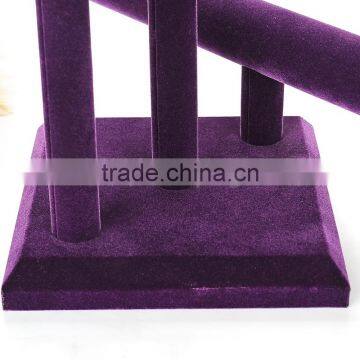 2016 Three Tiers Purple Velet Woman Stand for Bracelet photo-5