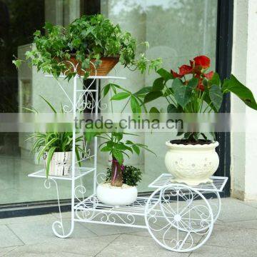 2016 custom rural style wrought iron flower pot stand