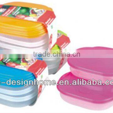 2 PCS FUCHSIA, TURQUOISE, LIME GREEN, ORANGE 0.25L RECTANGULAR PP PLASTIC FOOD CONTAINER