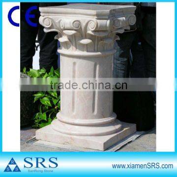 Natural marble roman column