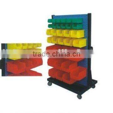 3 Plastic stacking storage bin