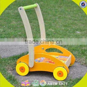 wholesale educational wooden baby walking toys high quality wooden baby walking toys with building blocks W16E017-S