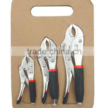 LB-319 3pcs 6''8''10''LOCK PLIERS red and black handle