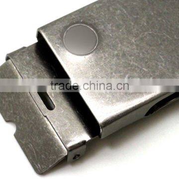 Hot Sale 1-1/2" Metal Stamping Steel Military Buckle for Belt Garment, Antique Nickel Plate With Tip photo-4