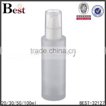 China Hot Products Frosted 30ml Glass Bottle White pp Pump for Cosmetic Lotion Wholeseale photo-4
