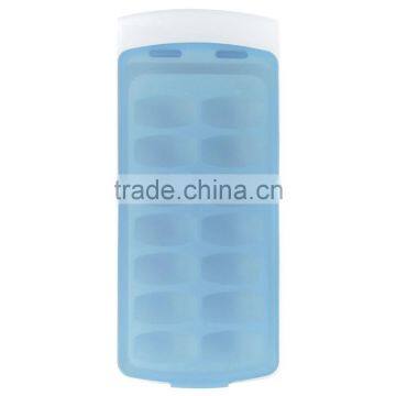 2016 Amazon Best Selling No-Spill Ice Cube Tray With Silicone Lid Ice Cube Mold photo-2