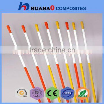 Fiberglass road stake High Strength Rich Color UV Resistant Fiberglass plastic pole with cap