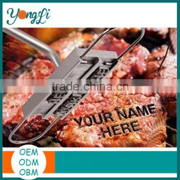 DIY Barbecue Tools Branding Iron Stamp With Changeable Letters BBQ Branding Iron