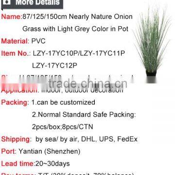 87 / 125 / 150 cm Nearly Nature Artificial Grass Potted Onion Grass in Grey Green Color Fake Grass Pots Plant photo-6