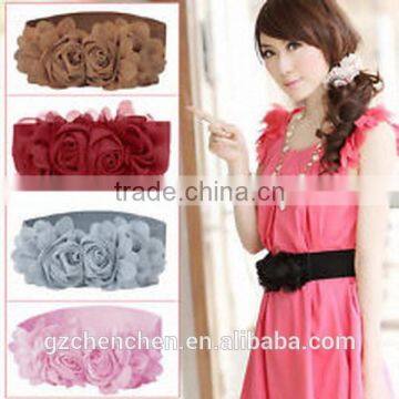 chiffon flower for elastic belt