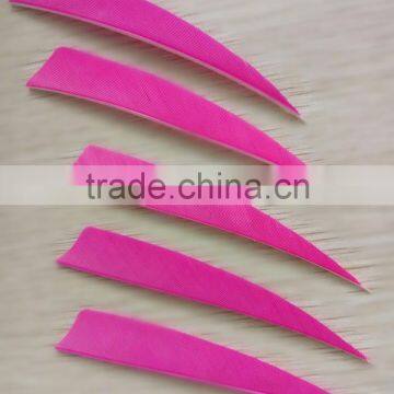 Archery Natural Turkey Arrow Feather Pink 4" Pheasant Wings Wholesale photo-4