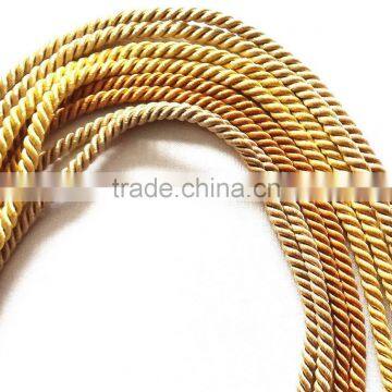 Gold Polyester Triple-Strand Cord