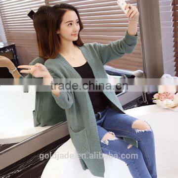 2016 Latest Sweater Designs Knitted Sweater Ladies Cardigan photo-4