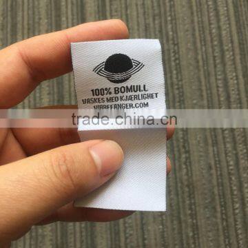 2017 Custom High Density Damask Woven Labels for Clothing