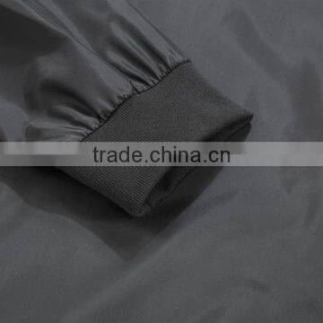 Manufacturer From Jiangxi Men's Waterproof Jacket Black Color Open Fly With Zipper 100% Polyester AC Coated With 1x1 Rib photo-6