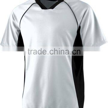 Jersey Training Athlitic Style Tee 1 X 1 Rib Knit V-Neck Collar Tshirt Customizable 100% Polyester Grid Mock Mesh Tops photo-6