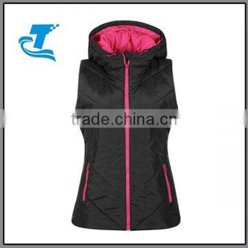 Padding Vest Women Vest zwart roze