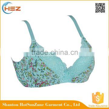 HSZ-58071 Top Brand Women Sexy Bra Underwear Printing Design For Ladies Extreme Push Up Bras