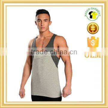 Custom Block Color Gym Singlet for Men, Wholesale Stringer Sinlget photo-2