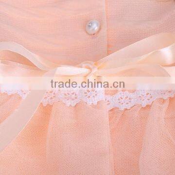 Stylish Fashion Lace Fancy Pattern Cotton Dresses for Baby Girl 1 Year photo-4